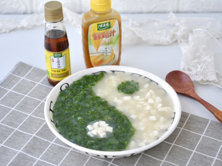 太极八卦荠菜豆腐羹的做法