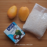 芒果椰汁糯米饭的做法图解1