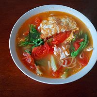 番茄鸡蛋生菜汤面的做法图解10