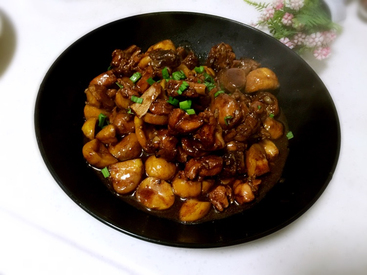 板栗烧鸡～季节美食的做法图解5