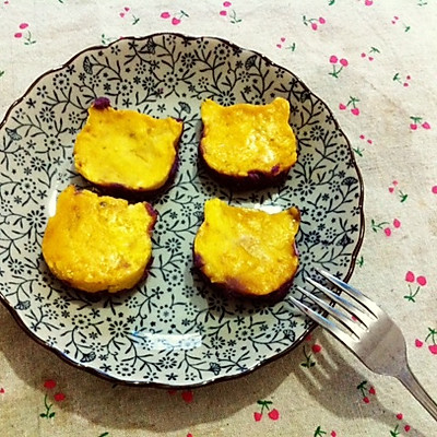 蒸出来的健康早餐—双色紫薯南瓜糯米糕