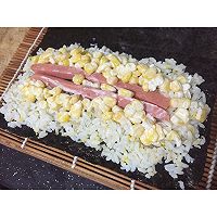 火腿玉米色拉寿司（三人食）的做法图解3