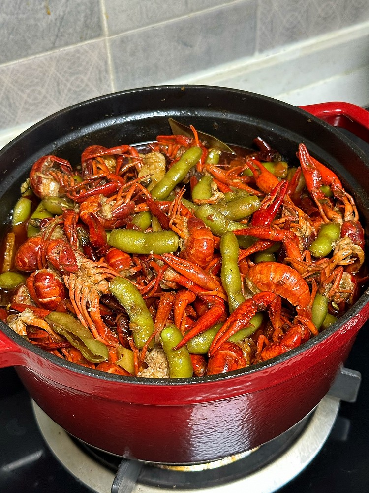 小龙虾烧毛豆的做法