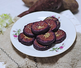 Q弹软糯-口感香甜 紫薯糯米饼的做法
