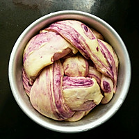 免揉【紫薯手撕面包】的做法图解9