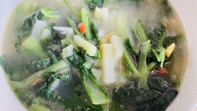 小白菜土豆条汤