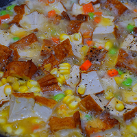 咸蛋黄焖豆腐的做法图解4