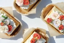鲜花蛋糕卷｜节日甜品的做法