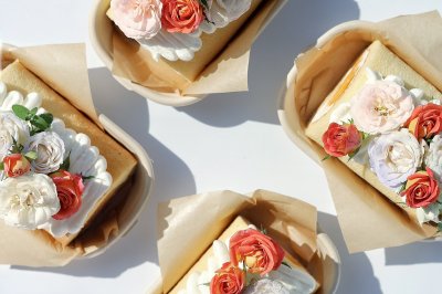 鲜花蛋糕卷｜节日甜品