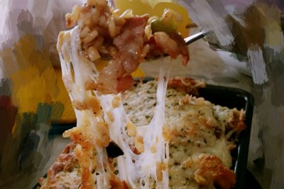 意式海鲜培根焗饭