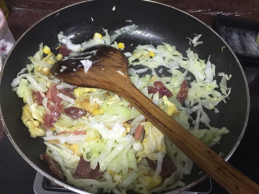 腊肠炒饭的做法图解5
