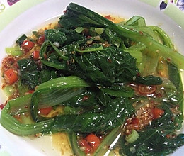 油淋小白菜的做法