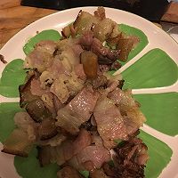 蒜苗豆干炒腊肉的做法图解6