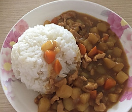咖喱鸡块饭的做法