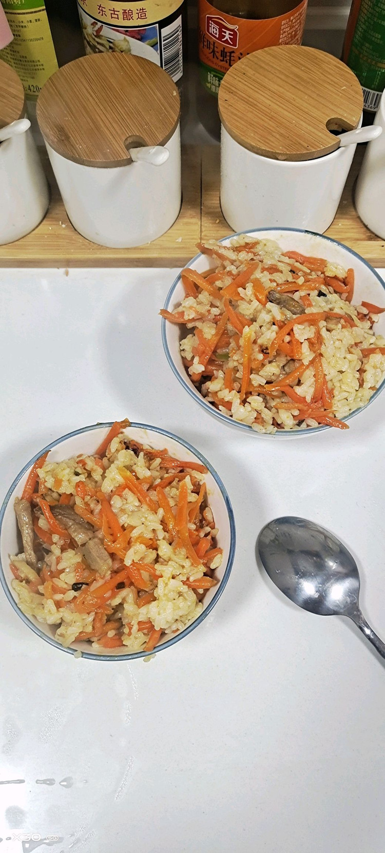 红萝卜肉丝咸米饭(仿柴火锅做法)的做法