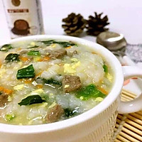 猪肝菠菜蛋黄粥的做法图解8