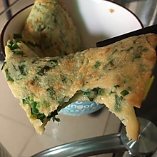 蒜苗煎鸡蛋饼