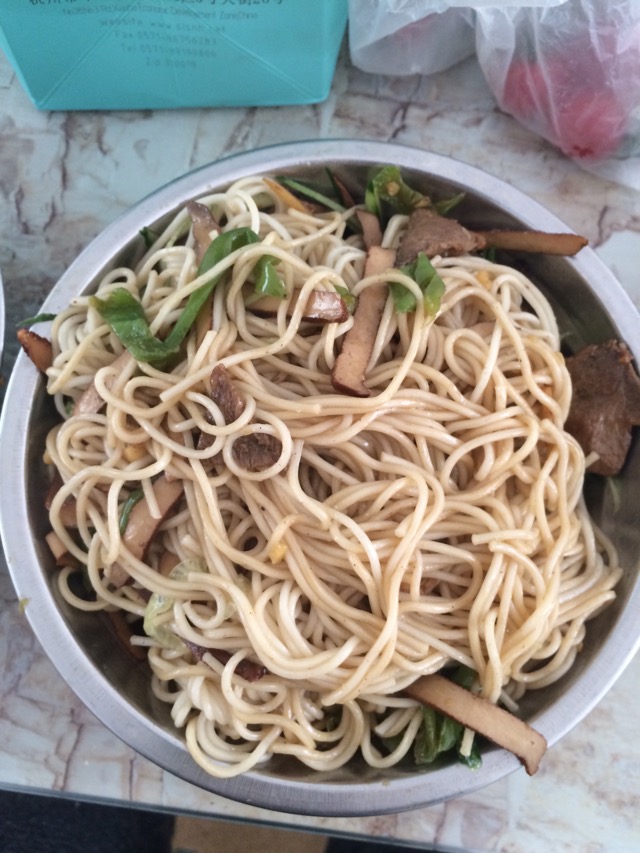 青椒肉丝干拌面的做法图解5