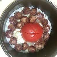 番茄山药鸡蛋腊肠饭(・̮︢⍸・̮︢)的做法图解2