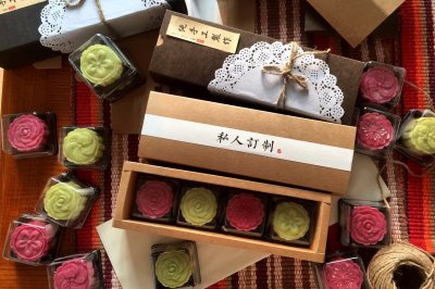 樱花与碧玉 · 冰皮月饼