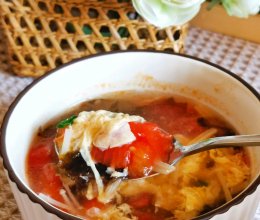 怎样做好一碗有料的西红柿鸡蛋汤#15分钟周末菜#的做法
