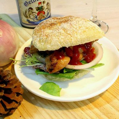 #东菱魔力果趣面包机之泰式鸡肉汉堡