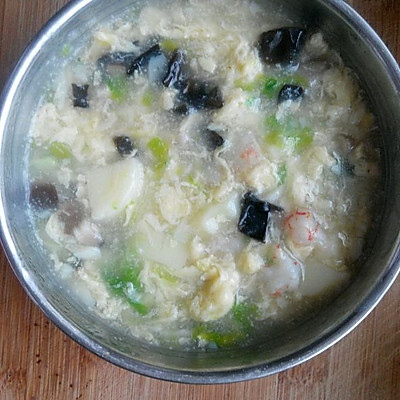 香菇虾仁青菜豆腐羹