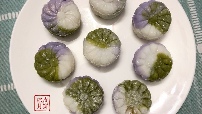 彩色冰皮月饼
