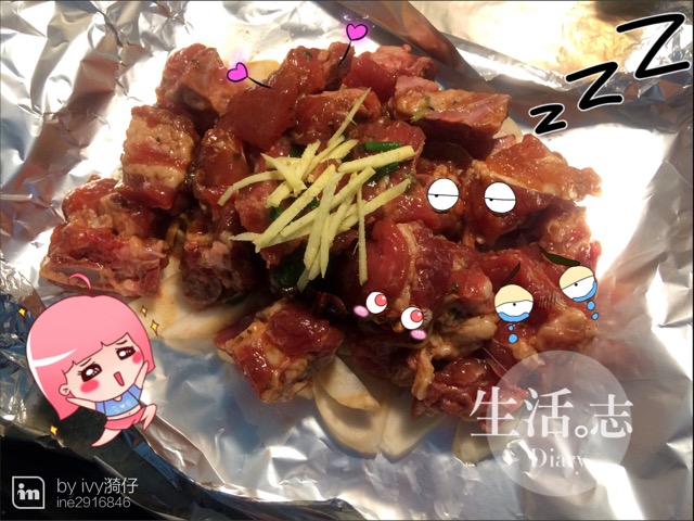 纸包酱烤排骨的做法图解2