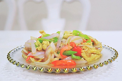 缤纷色彩洋葱炒鸡蛋