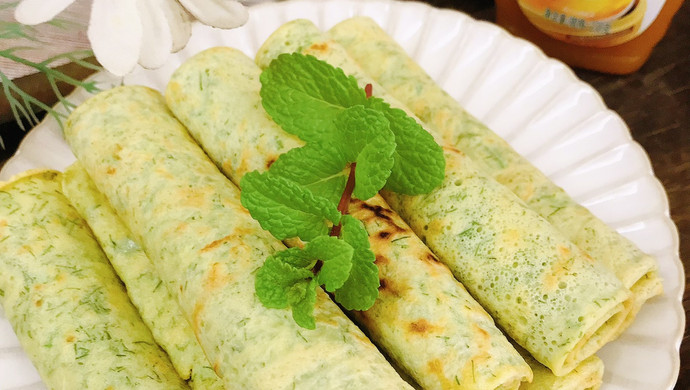 茴香鸡蛋卷饼