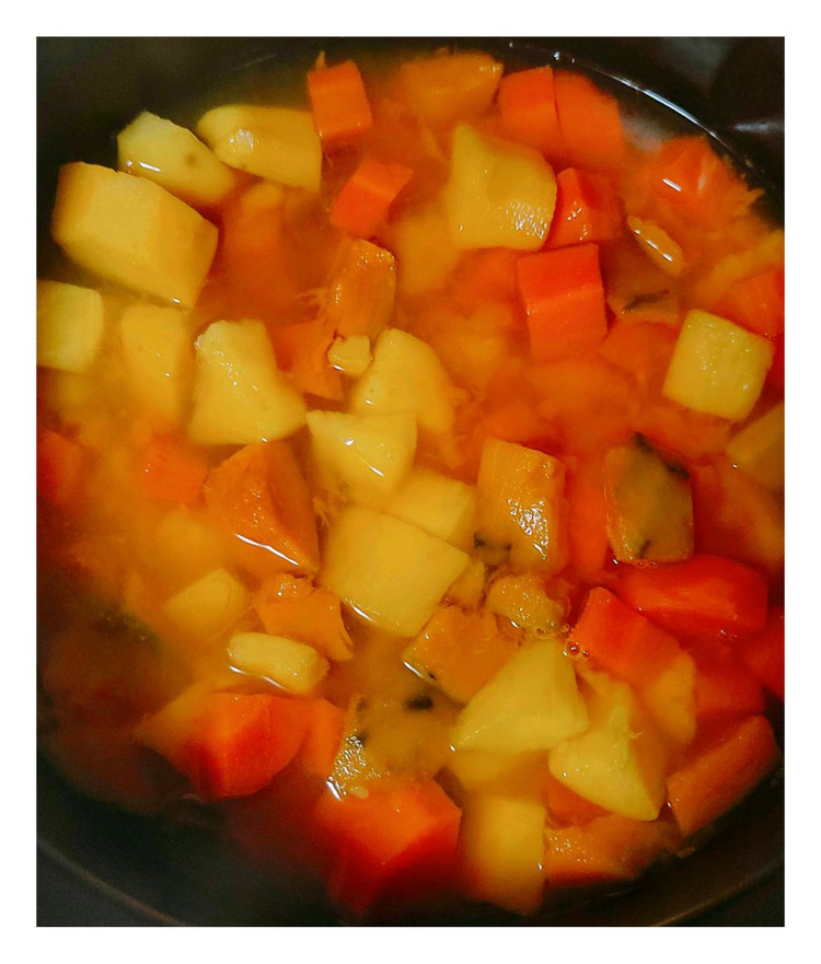 南瓜胡萝卜红薯汤的做法