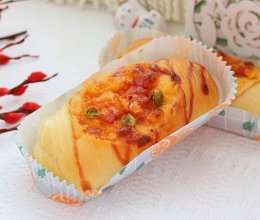 玉米火腿沙拉面包，柔软细腻色泽诱人！的做法