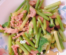蒜苔炒肉的做法