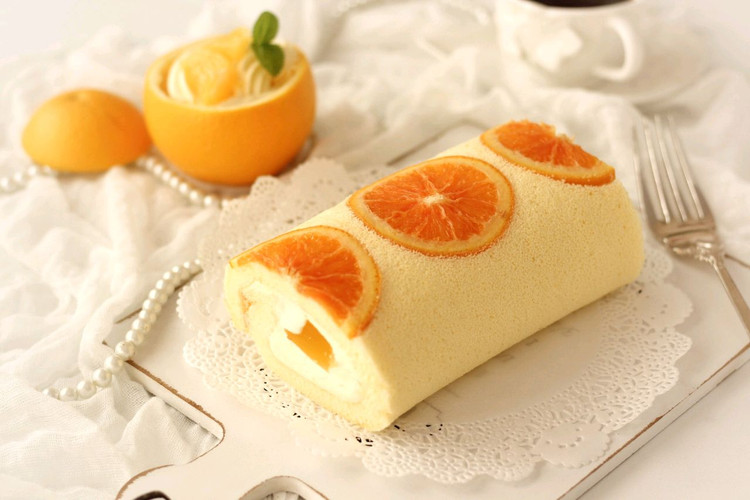 清新不腻香橙蛋糕卷的做法
