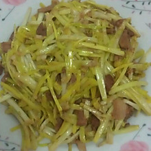 蒜黄炒肉