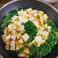 荠菜豆腐汤的做法图解4