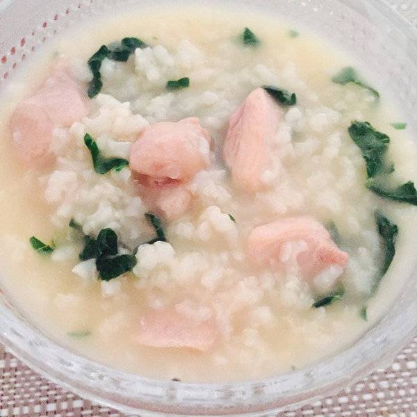 砂锅鸡肉青菜粥