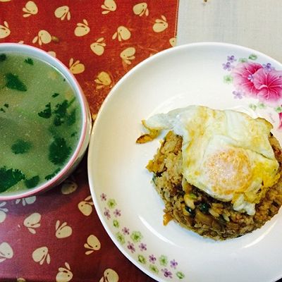 辣白菜鱿鱼炒饭