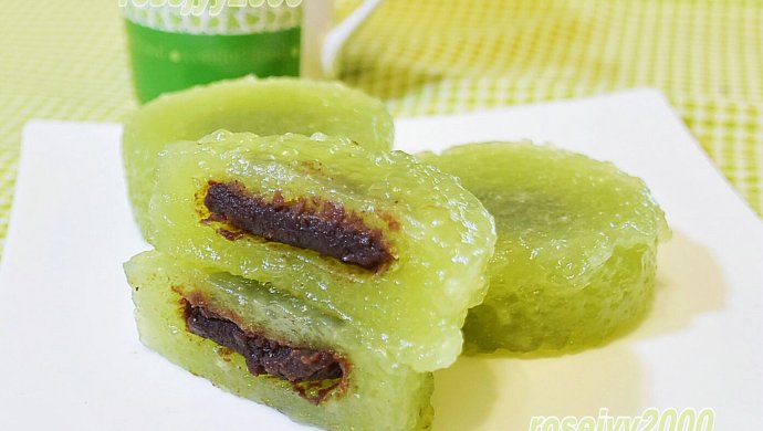 抹茶水晶豆沙盏