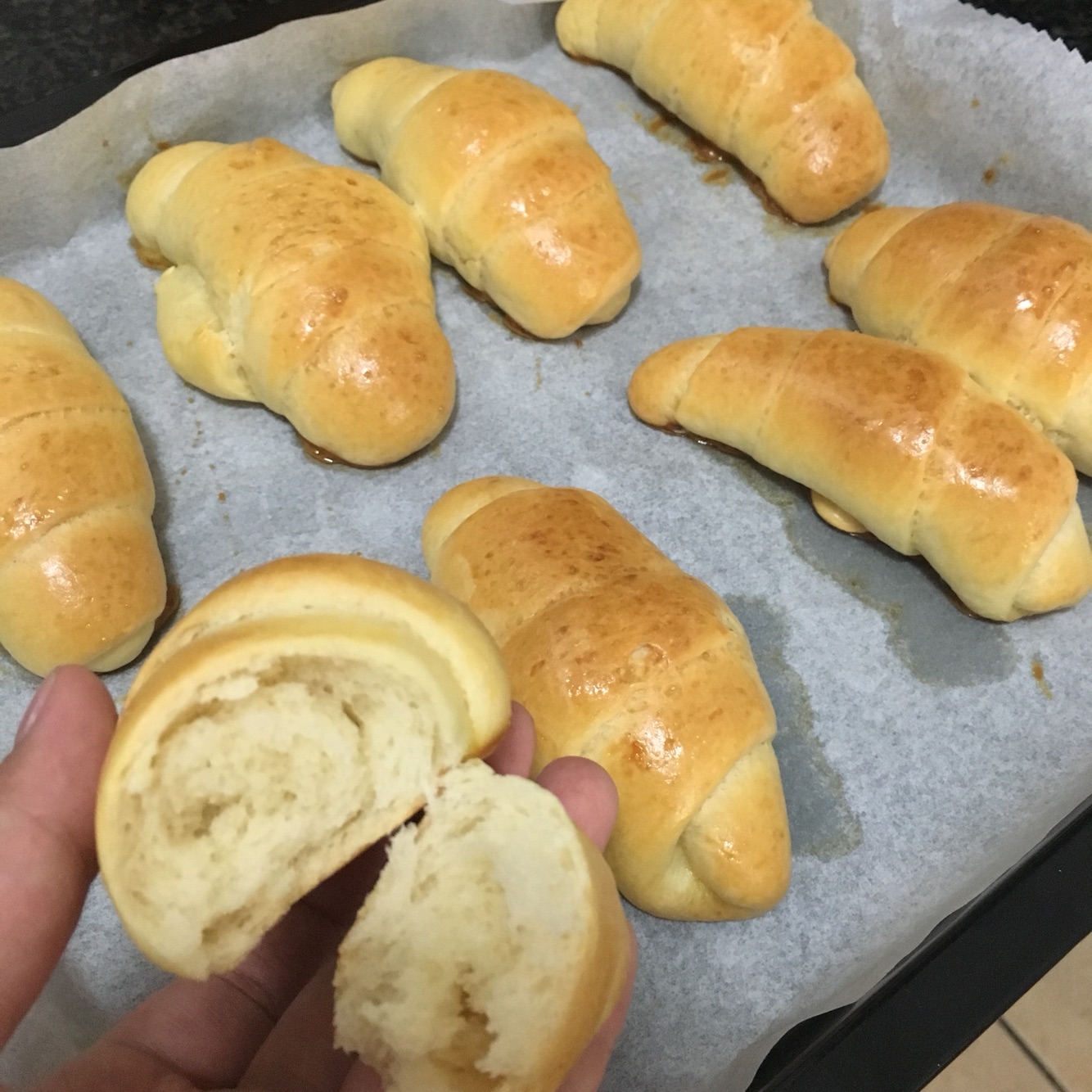 New bakers try to make classic butter rolls for the first time
