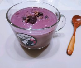 牛奶紫薯黑米燕麦粥的做法