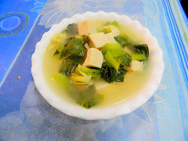 青菜冻豆腐汤