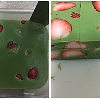草莓抹茶奶凍的做法图解4