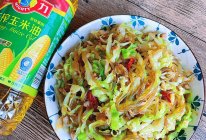 肉末卷心菜炒粉丝的做法