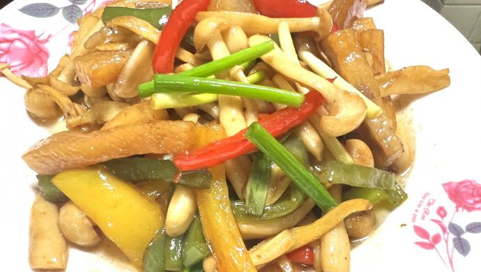 白玉菇炒咸肉