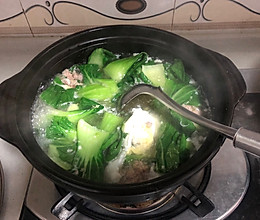 青菜肉丸鸡蛋汤（附自制肉丸做法）的做法