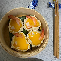 轻食高蛋白箬香鲜虾培根蒸蛋盅的做法图解6