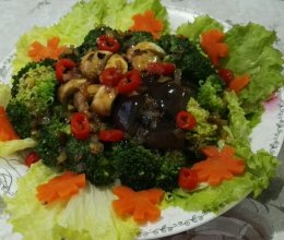 蚝油双菇西兰花的做法