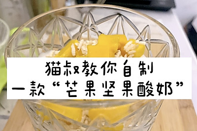 猫叔教你自制一款“芒果坚果酸奶”